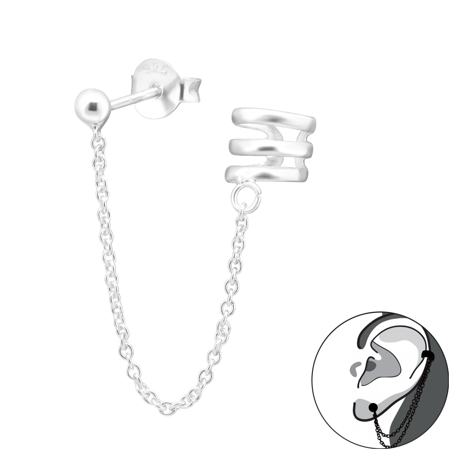 fluid Dripping I'm thirsty Cercel argint cu lantisor si ear cuff Triple Lines DiAmanti DIA42221 - Diamanti.ro fluid Dripping I'm thirsty Cercel argint cu lantisor si ear cuff Triple Lines DiAmanti DIA42221 - Diamanti.ro