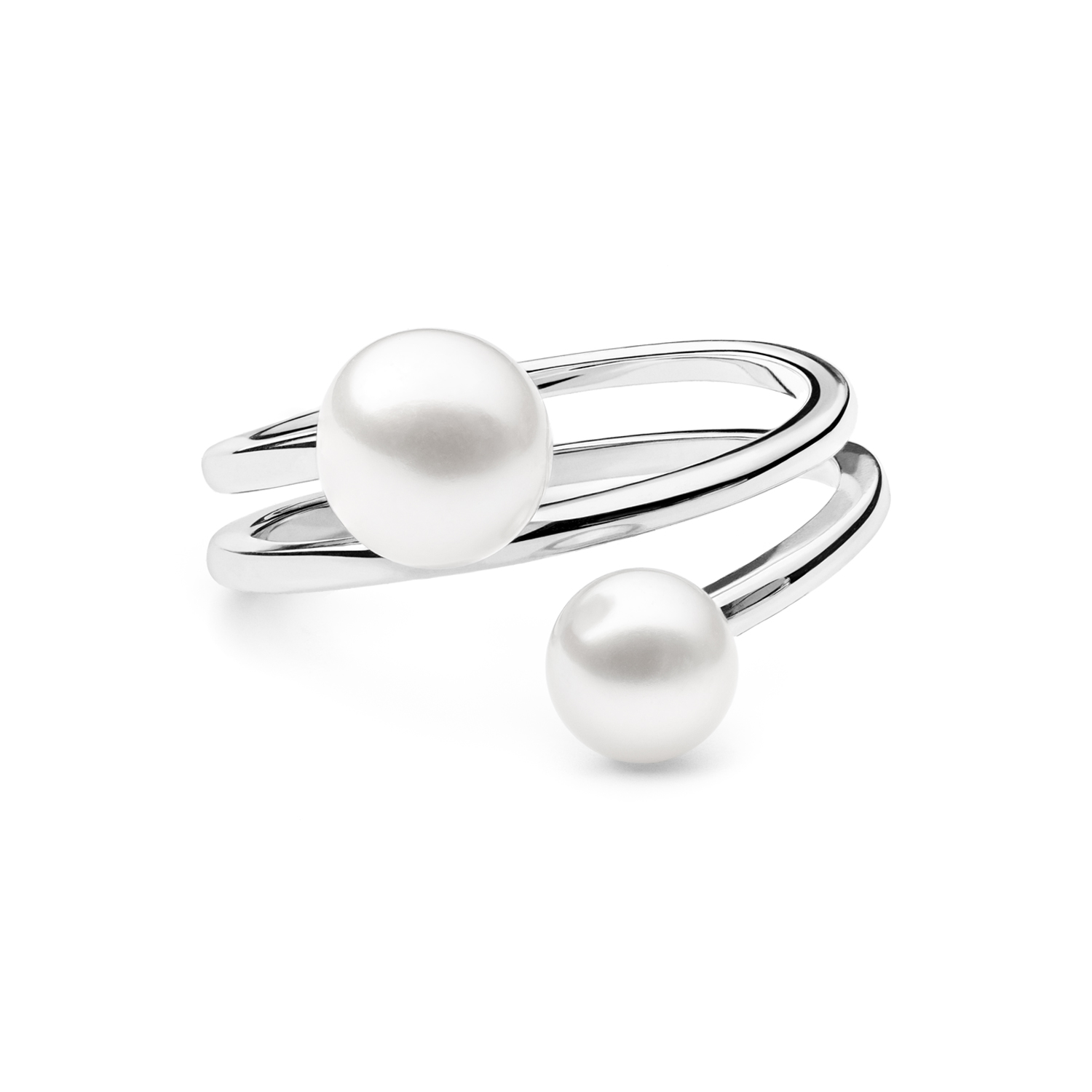 Inel argint cu perle naturale albe SK20473R_W-G Diamanti.ro