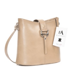 Geanta dama de umar din piele naturala DiAmanti Avellino Beige Scuro