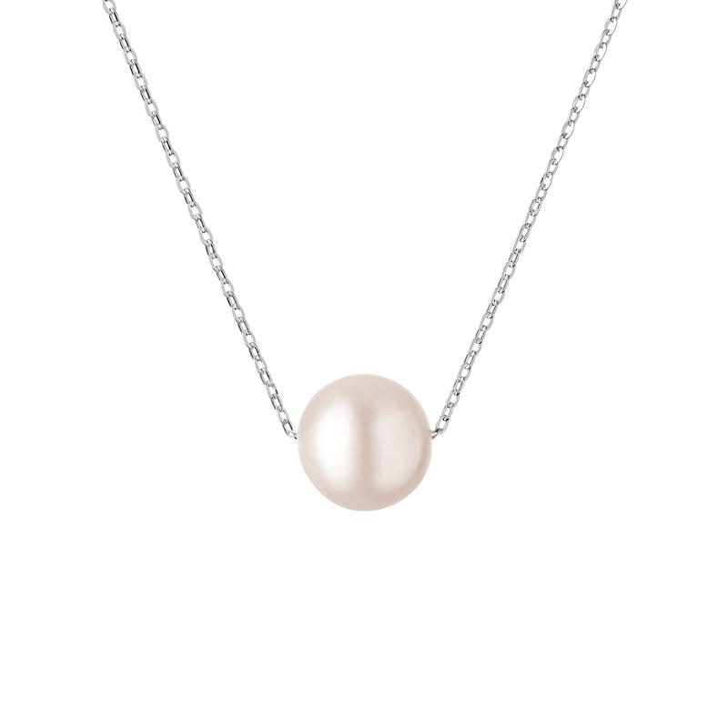 Colier perla naturala roz pudra cu lantisor argint DiAmanti MS21257P-L-G (Argint 925‰ 1,05 g.)