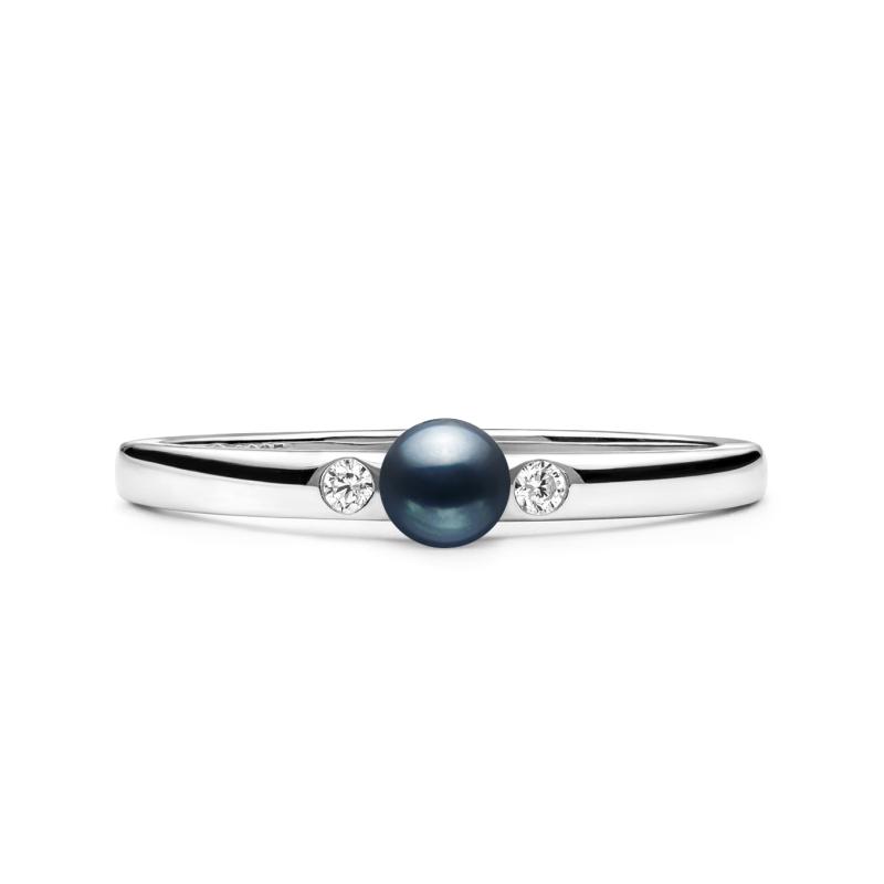 Inel cu perla naturala neagra din argint si cristale zirconiu DiAmanti SK21241R-B-G (Argint 925‰ 1,55 g.)