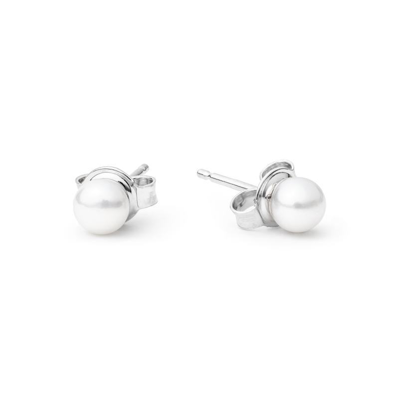 Cercei perle naturale albe 5 mm si argint DiAmanti EFB05-W-G
