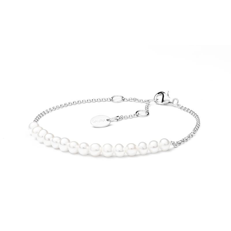 Bratara perle naturale albe si argint DiAmanti SK19221B-W-G (Argint 925‰ 1,3 g.)