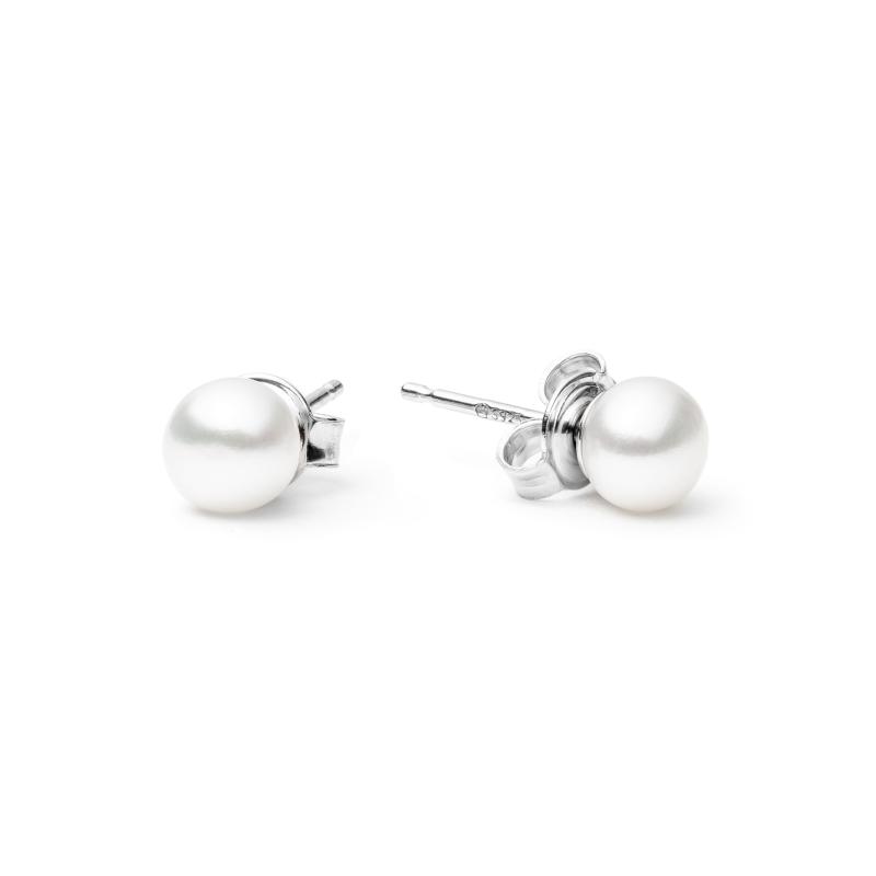 Cercei perle naturale albe 6 mm si argint DiAmanti EFB06-W-G (Argint 925‰ 0,5 g.)