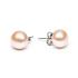 Cercei perle naturale roz piersica 10 mm si argint DiAmanti EFB10-P-G