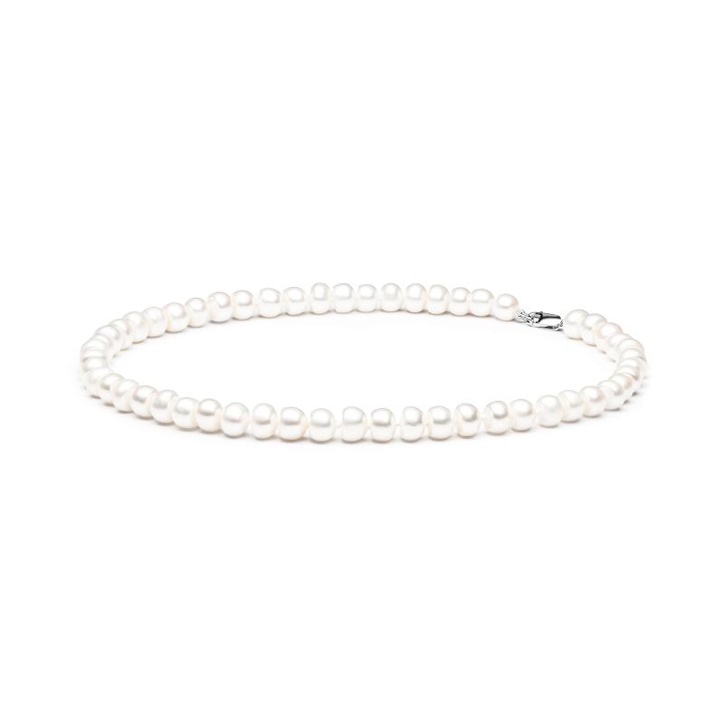 Colier perle naturale albe 40 cm si argint DiAmanti FBW39-C-G (Argint 925‰ 0,75 g.)