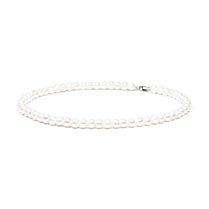 Colier perle naturale albe 45 cm si argint DiAmanti FBW39-G (Argint 925‰ 0,75 g.)
