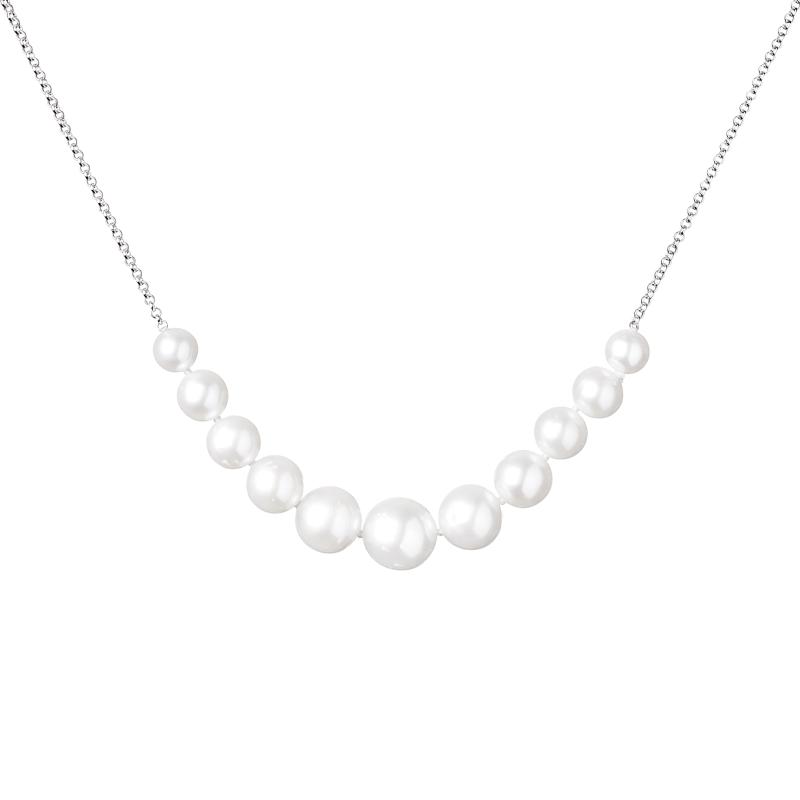 Colier perle naturale albe si argint DiAmanti SK20113N_W-G (Argint 925‰ 2,5 g.)