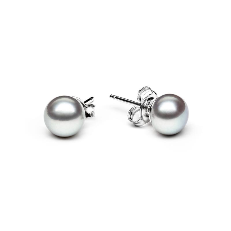 Cercei perle naturale argintii 7 mm si argint DiAmanti EFB07-G-G (Argint 925‰ 0,5 g.)