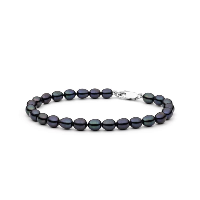 Bratara perle naturale negre si argint DiAmanti FCB365-B-G (Argint 925‰ 0,75 g.)