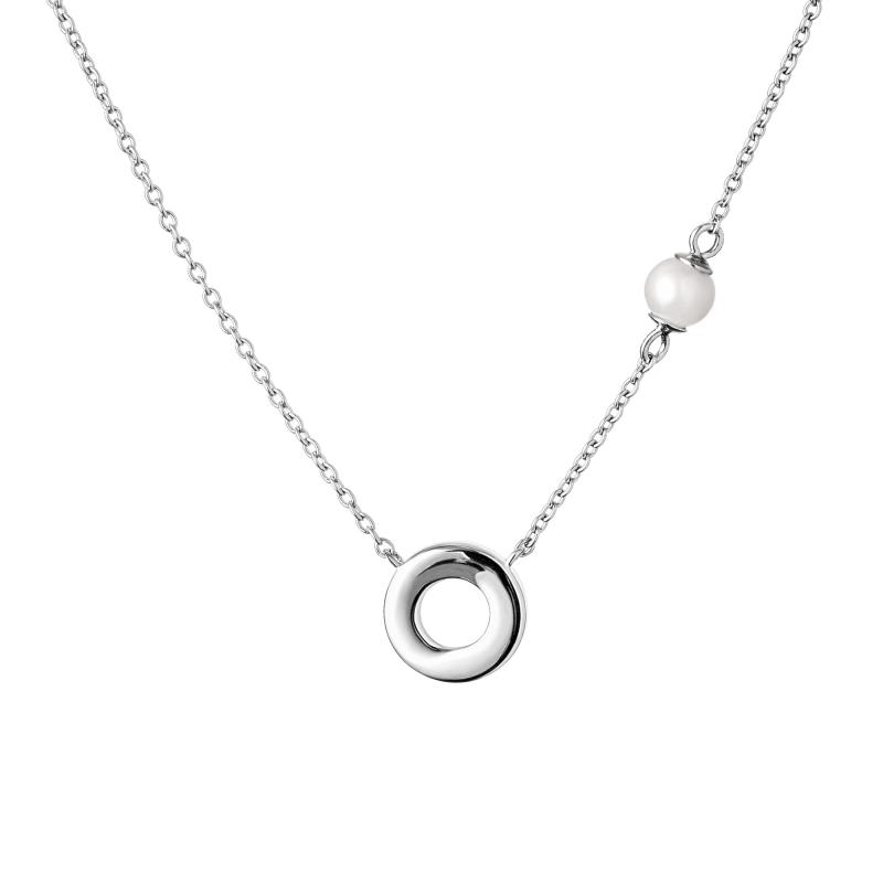 Colier perla naturala alba cu pandantiv argint cerc DiAmanti SK21246N-G (Argint 925‰ 2,8 g.)