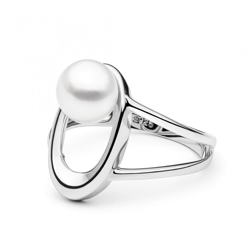 Inel cu perla naturala alba din argint DiAmanti SK21478R-W-G (Argint 925‰ 2,9 g.)