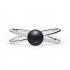 Inel cu perla naturala neagra si cristale din argint DiAmanti SK21240R_B-G (Argint 925‰ 2,5 g.)