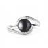 Inel cu perla naturala neagra din argint si cristale zirconiu DiAmanti SK19248R-B-G (Argint 925‰ 2,45 g.)
