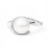 Inel cu perla naturala alba din argint si cristale DiAmanti SK19363R-W-G (Argint 925‰ 3,55 g.)