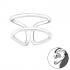 Cercel ear cuff argint Double Line DiAmanti DIA41685 (Argint 925‰ 0,25 g.)