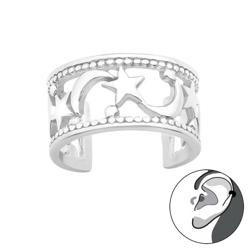 Cercel ear cuff argint stele si luna DiAmanti DIA42252 (Argint 925‰ 0,85 g.)