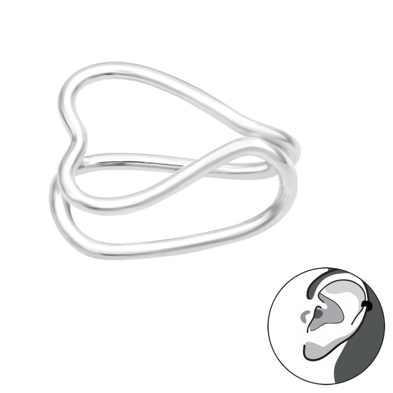Cercel ear cuff argint cu inima DiAmanti DIA42491 (Argint 925‰ 0,4 g.)