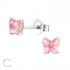 Cercei argint cu pietre Swarovski roz fluturas DiAmanti DIA24396-LightRose