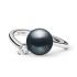 Inel cu perla naturala neagra din argint si cristal zirconiu DiAmanti SK20457R-B-G (Argint 925‰ 1,95 g.)