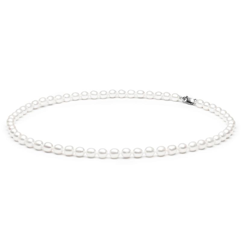 Colier perle naturale albe 50 cm si argint DiAmanti FCW365-M-G (Argint 925‰ 0,75 g.)