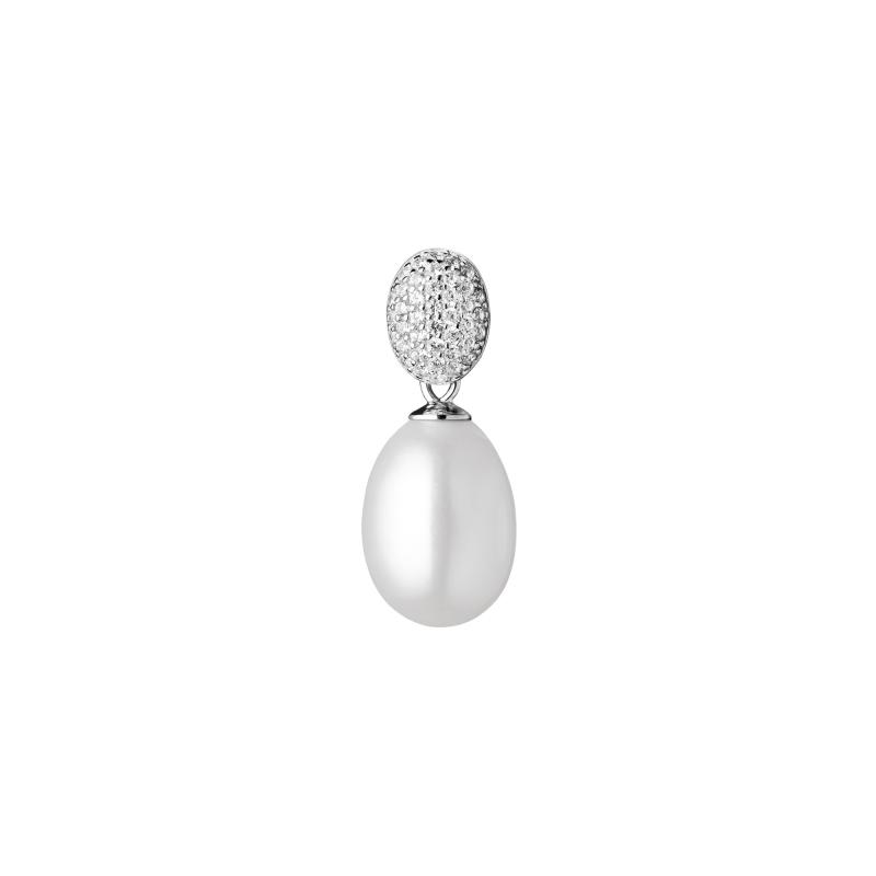 Pandantiv argint cu perla naturala alba si pietre DiAmanti SK21104P-W-G