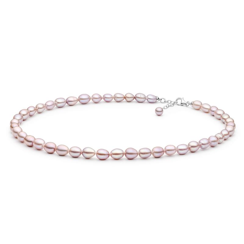 Colier perle naturale roz lavanda 45 cm si argint DiAmanti FCL48-G (Argint 925‰ 1 g.)