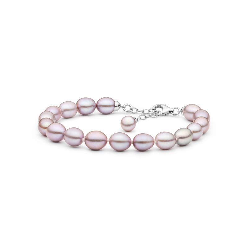 Bratara perle naturale roz lavanda si argint DiAmanti FCL48-B-G (Argint 925‰ 1,05 g.)