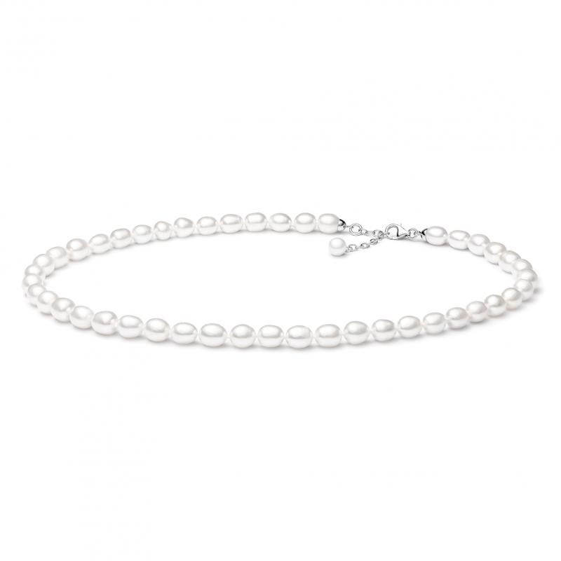 Colier perle naturale albe si argint 45 cm DiAmanti FCW48-G (Argint 925‰ 1,35 g.)