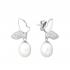 Cercei perle naturale albe de argint cu cristale Fluture DiAmanti SK19372E-W-G (Argint 925‰ 3,35 g.)