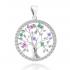 Pandantiv argint Copacul Vietii cu pietre colorate DiAmanti Z1783C-DIA