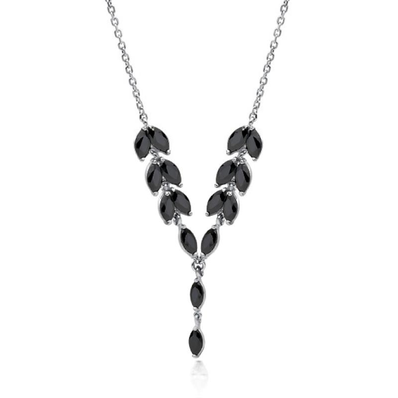 witness consensus Proverb Colier argint cu pietre negre DiAmanti S0091N_B-DIA - Diamanti.ro
