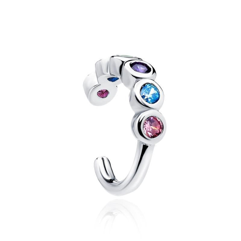 Cercel ear cuff argint cu pietre colorate DiAmanti Z1878UR_MU-DIA (Argint 925‰ 0,4 g.)