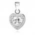 Pandantiv argint inima cu pietre DiAmanti Z0760C_W-DIA (Argint 925‰ 1,3 g.)
