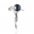 Brosa perla naturala neagra din argint Flower DiAmanti SK18227BR_B-G (Argint 925‰ 3 g.)