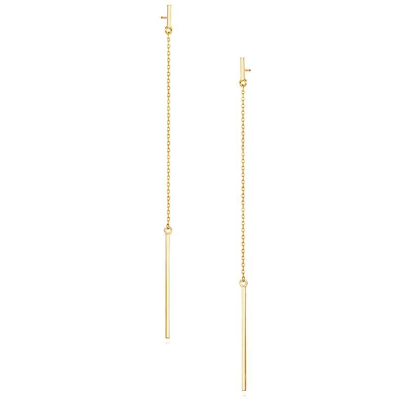 Cercei argint lungi cu lantisor placati cu aur galben DiAmanti Z1318E1_G-DIA (Argint 925‰ 2 g.)