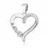 Pandantiv argint inima cu pietre Love DiAmanti Z1175C-DIA (Argint 925‰ 1,5 g.)