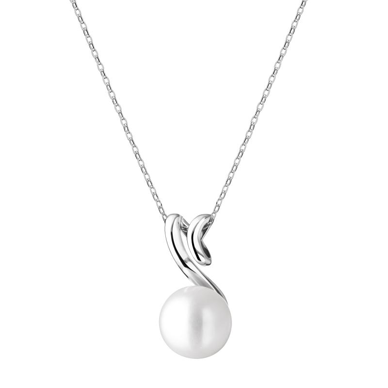 Colier perla naturala alba cu lantisor argint DiAmanti SK21243P-W_Necklace-G (Argint 925‰ 2,2 g.)