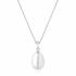 Colier perla naturala alba cu lantisor argint DiAmanti PFD19-W_Necklace-G (Argint 925‰ 3 g.)