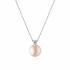 Colier perla naturala roz piersica cu lantisor argint DiAmanti SK20457P-P_Necklace-G (Argint 925‰ 3,2 g.)