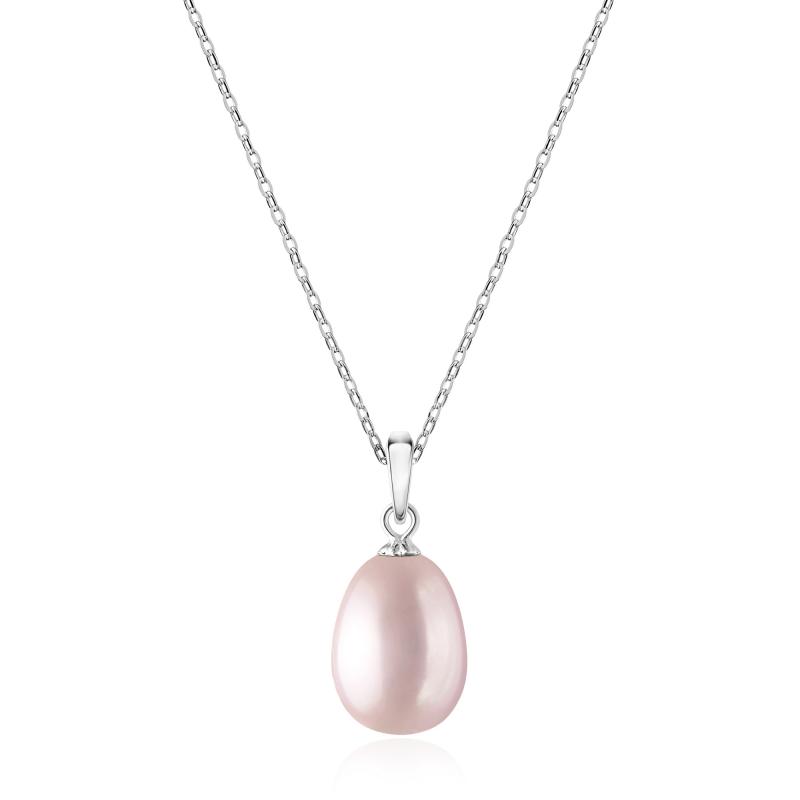 Lantisor cu perla naturala roz pudra DiAmanti PFD19-L_Necklace-G
