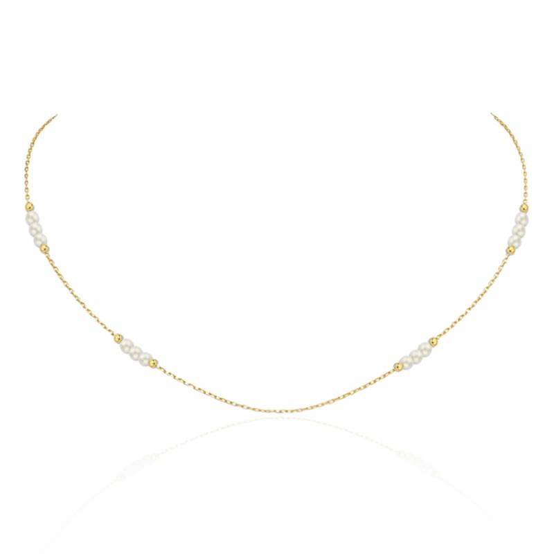 Colier aur 14K cu perle naturale DiAmanti PL0473NG14K-AS (Aur 585‰ 1,5 g.)