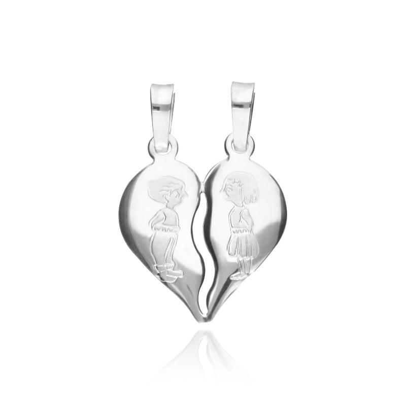 Pandantiv argint inima pentru cupluri DiAmanti MMAL0131S-AS (Argint 925‰ 3,5 g.)