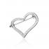 Brosa argint inima cu cristale DiAmanti HP-0124-1-AS