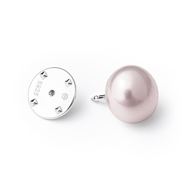 Brosa argint cu perla naturala roz pudra Pin DiAmanti EFB011BR_L-G (Argint 925‰ 0,65 g.)