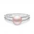 Inel cu perla naturala roz pudra si cristale de argint DiAmanti SK21492R-L-G (Argint 925‰ 1,95 g.)