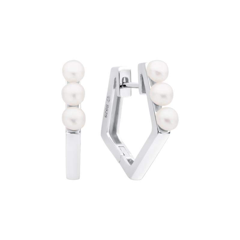 Cercei perle naturale albe argint Trilogy DiAmanti SK22229EL-W-G (Argint 925‰ 3,3 g.)
