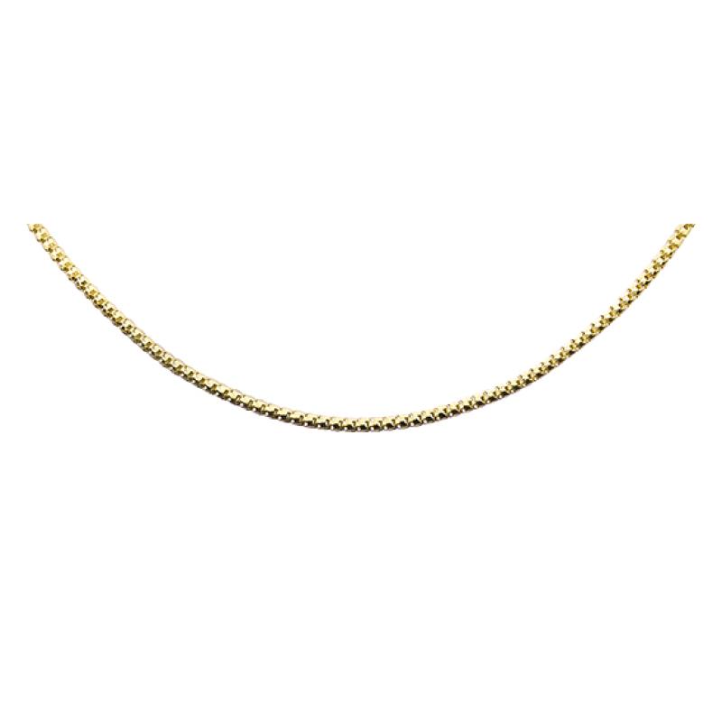 Lantisor argint placat cu aur galben 80cm model Etrusca DiAmanti ETRUS8L140_G-80cm-DIA (Argint 925‰ 3,9 g.)