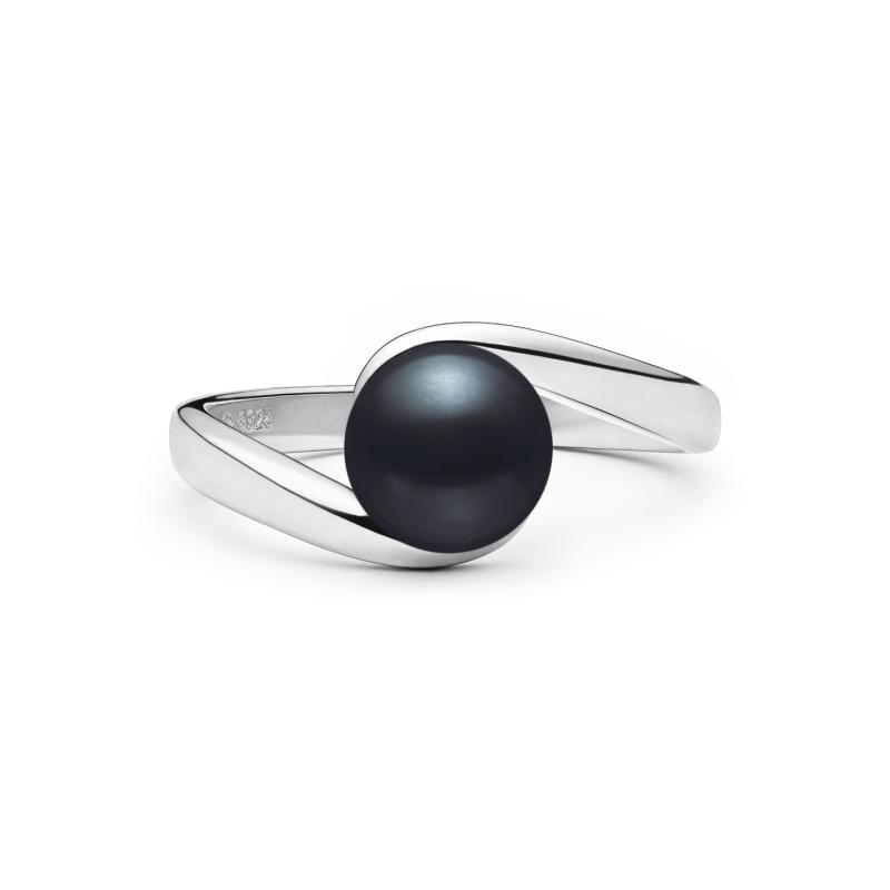 Inel cu perla naturala neagra din argint DiAmanti SK22382R_B-G (Argint 925‰ 2,6 g.)