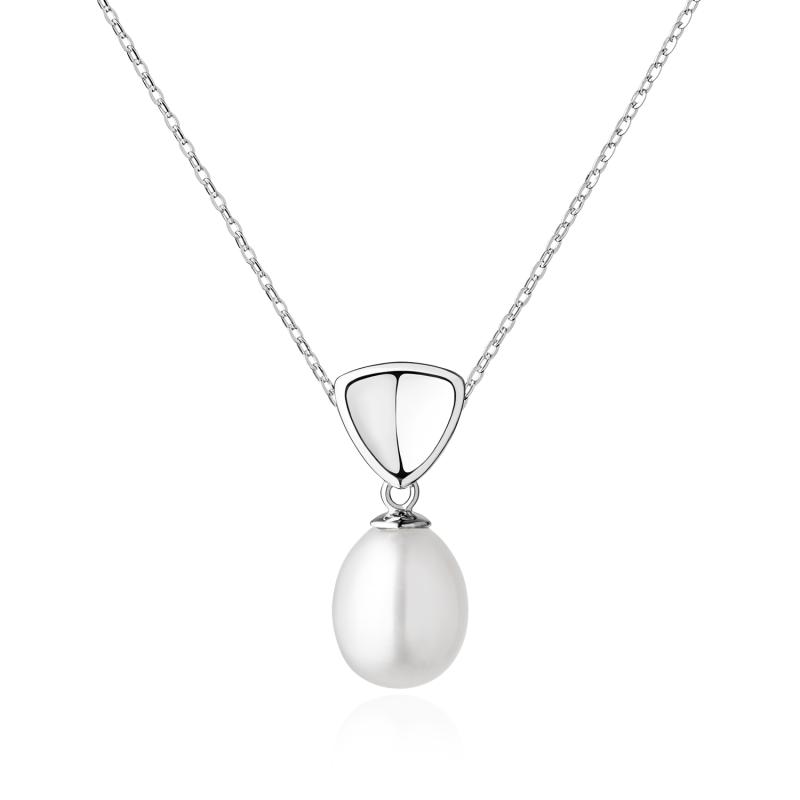 Colier perla naturala alba cu lantisor argint DiAmanti SK22373P_W_Necklace-G (Argint 925‰ 1,8 g.)